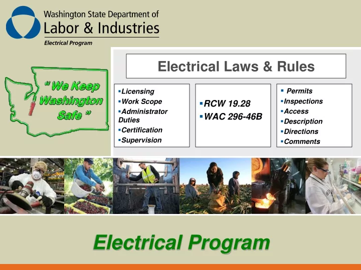 electrical program