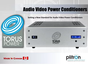 Audio Video Power Conditioners  Setting a New Standard for Audio Video Power Conditioners  Made In
