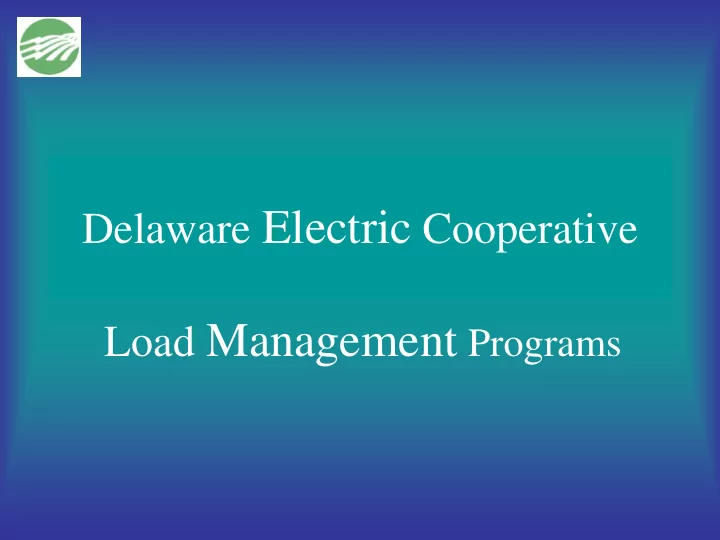 load management programs