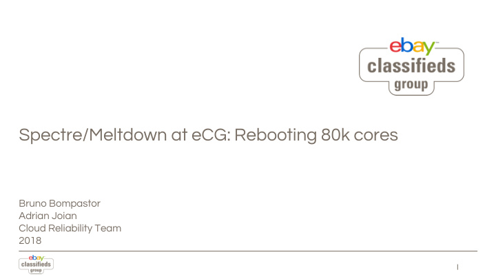 spectre meltdown at ecg rebooting 80k cores