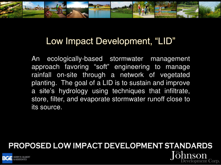 an ecologically based stormwater management approach
