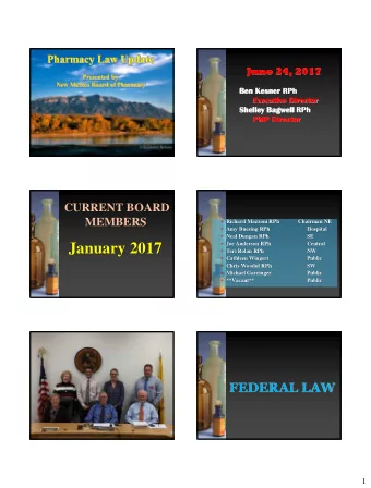 January 2017  Teri Rolan RPh  NW  Cathleen Wingert  Public  Chris Woodul RPh  SW