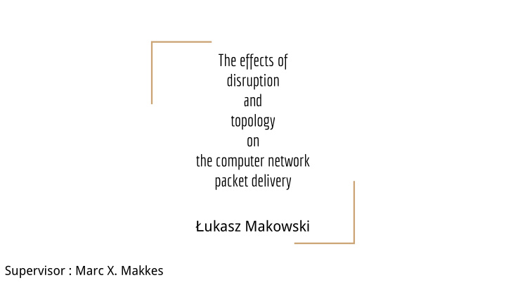 the effects of disruption and topology on the computer