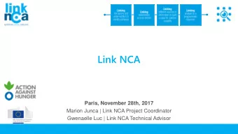 INTRODUCTION  Background  PROGRAM  DIAGNOSIS  EVALUATION  LINK NCA  PROGRAM  PROGRAM