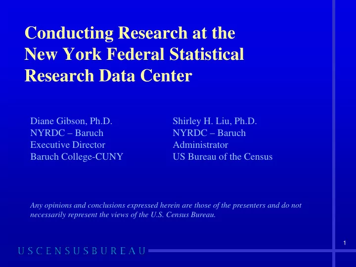 conducting research at the new york federal statistical