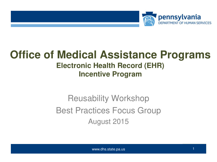 office of medical assistance programs