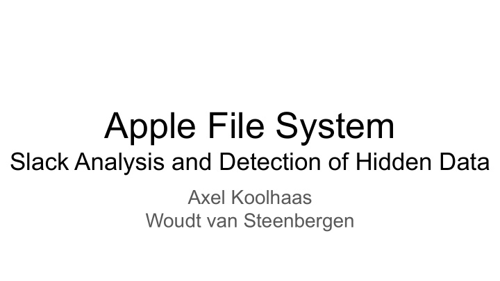 apple file system