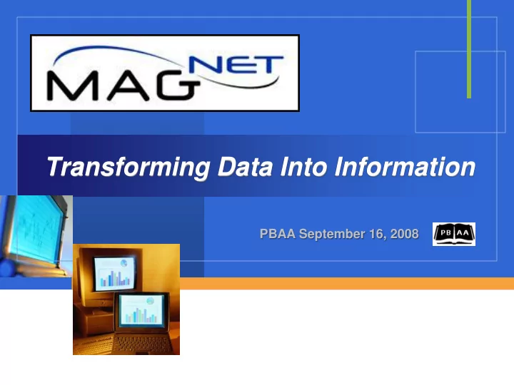 transforming data into information