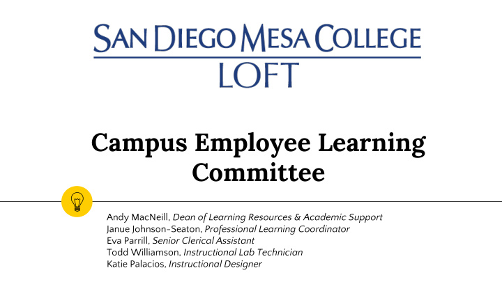 campus employee learning committee