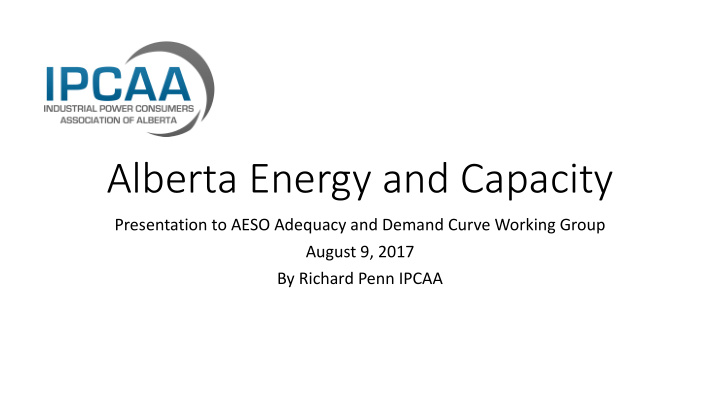 alberta energy and capacity