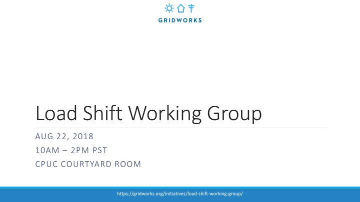 load shift working group