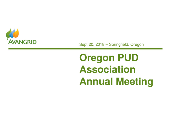 oregon pud association annual meeting