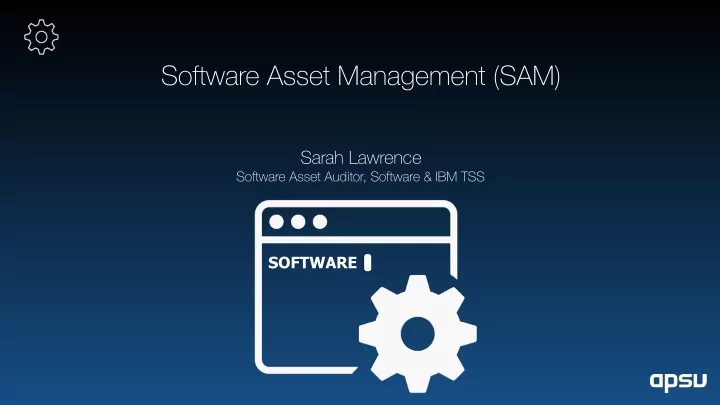 software asset management sam