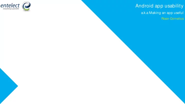 android app usability