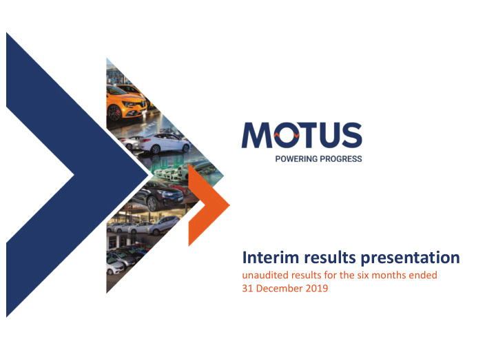 interim results presentation