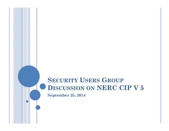 D ISCUSSION ON NERC CIP V 5  September 25, 2014  Requirement  Asset  Entity  Impact  Determination