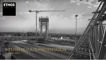 IN  INTERI  ERIM  M RESU  SULTS  S PRESENT  SENTATION  TION  12 March  ch 2020  20  0  Introduction