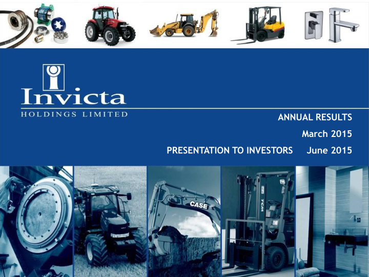 annual results march 2015 presentation to investors june
