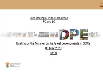 Briefing by the Minister on the latest developments in SOCs  06 May 2020  18:00  ESKOM  2  Impact