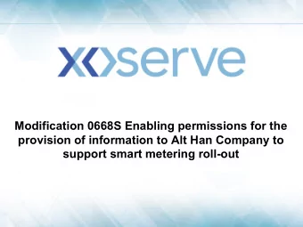 Modification 0668S Enabling permissions for the  provision of information to Alt Han Company to