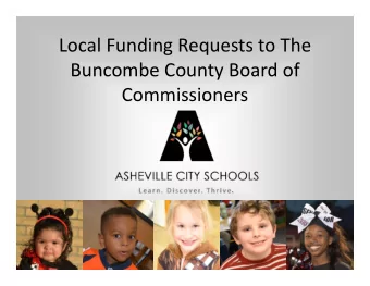 Local Funding Requests to The Buncombe County Board of  Commissioners  Average Daily  Membership