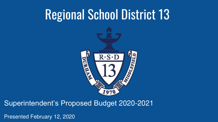 regional school district 13