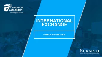 INTERNATIONAL  EXCHANGE  GENERAL PRESENTATION  INDEX  01  Introduction  02  International Exchange