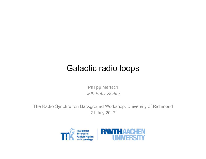 galactic radio loops
