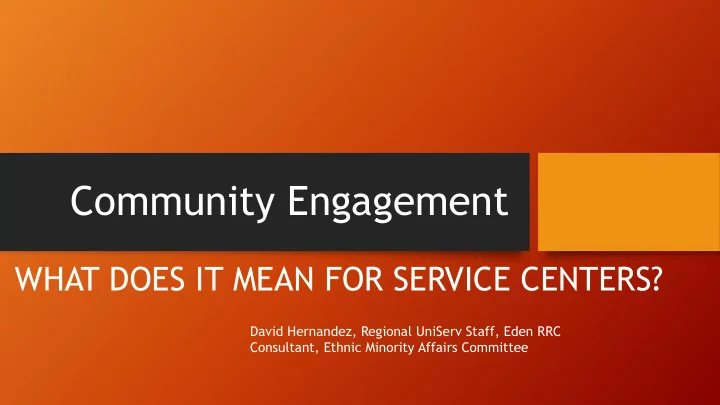 community engagement