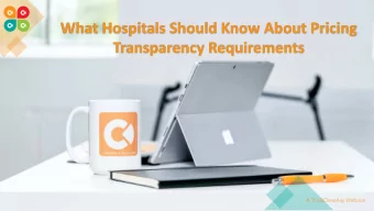What Hospitals Should Know About Pricing  Transparency Requirements  A ThinkCleverley Webinar