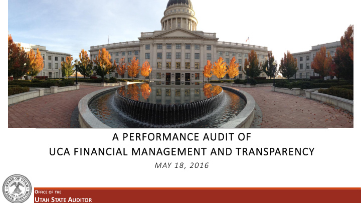 uca financial management and transparency