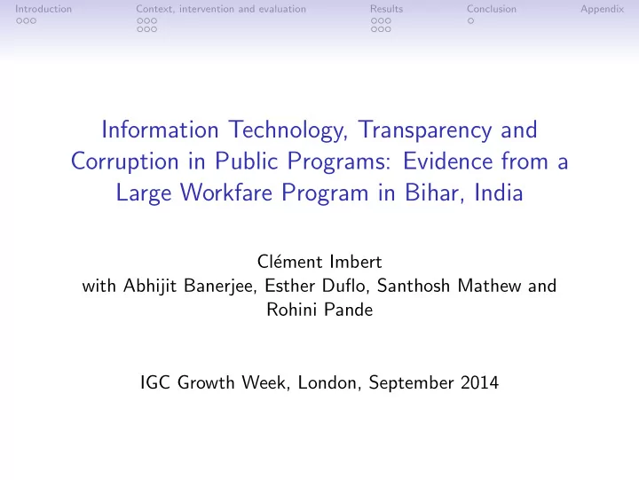 information technology transparency and corruption in
