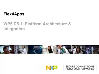 Flex4Apps  WP5 D5.1: Platform Architecture &amp;  Integration  COVER PAGE SUBTITLE  PLACEHOLDER