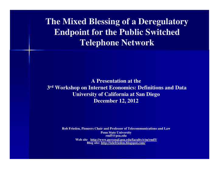 the mixed blessing of a deregulatory endpoint for the