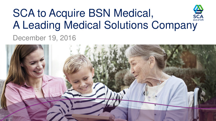 sca to acquire bsn medical