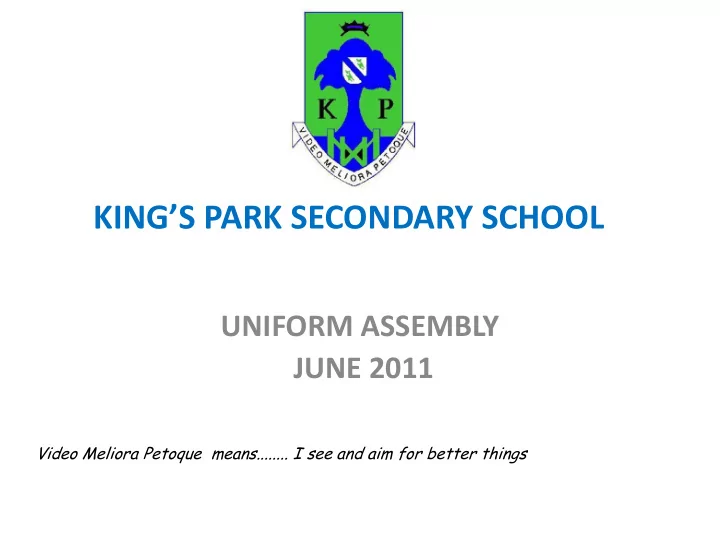 king s park secondary school