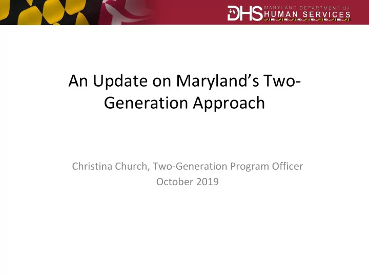 generation approach