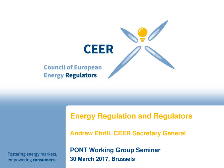 andrew ebrill ceer secretary general pont working group