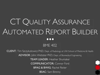 OVERVIEW    Client Information    Project Scope    Recap Progress  Current Design