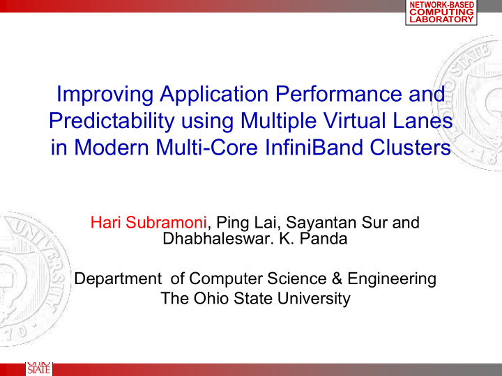 predictability using multiple virtual lanes in modern