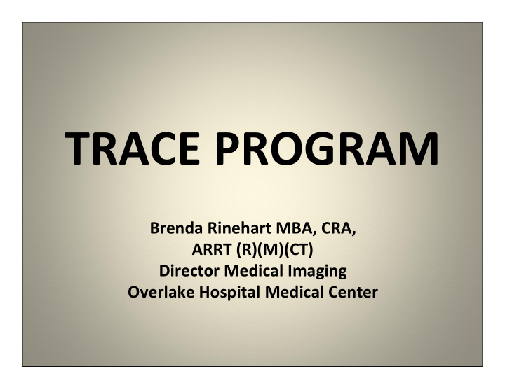trace program