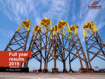Full year  results  2019  13 May 2020  lamprell.com  Disclaimer  This presentation contains certain