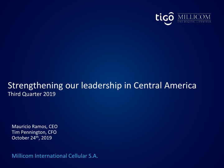 strengthening our leadership in central america