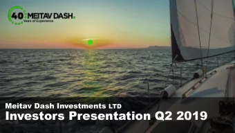 Investors Presentation Q2 2019  I.D. Meitav Dash  Total  Bond  Shareholders  Assets Under  Rating