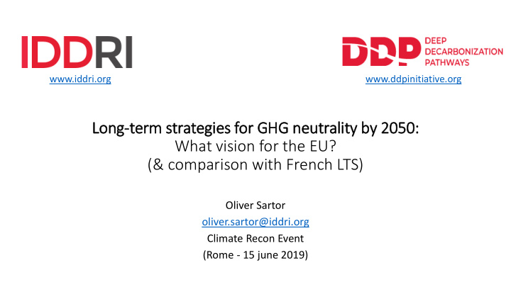 long term strategies for ghg neutrality by 2050