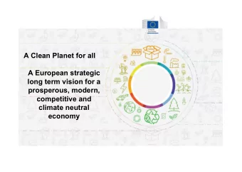A Clean Planet for all  A European strategic  long term vision for a  prosperous, modern,
