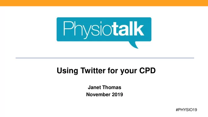 using twitter for your cpd