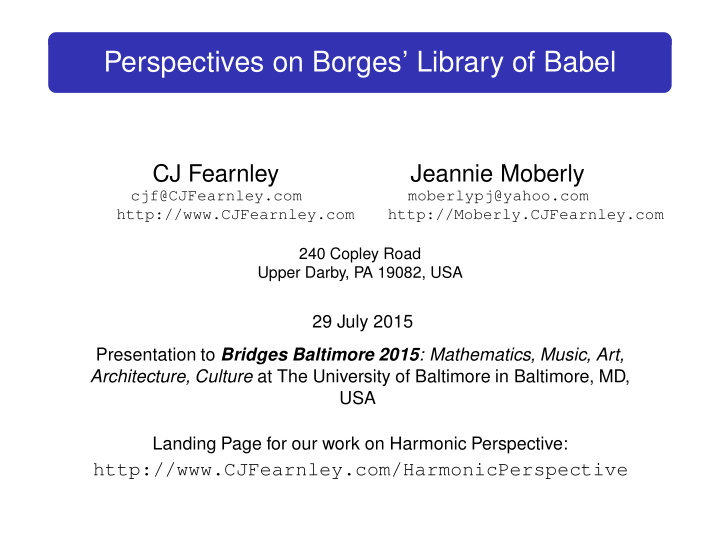 perspectives on borges library of babel