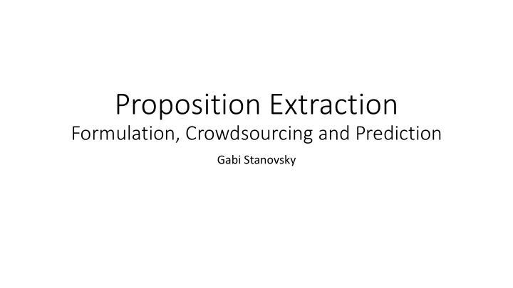 proposition extraction