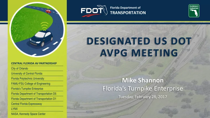 designated us dot avpg meeting